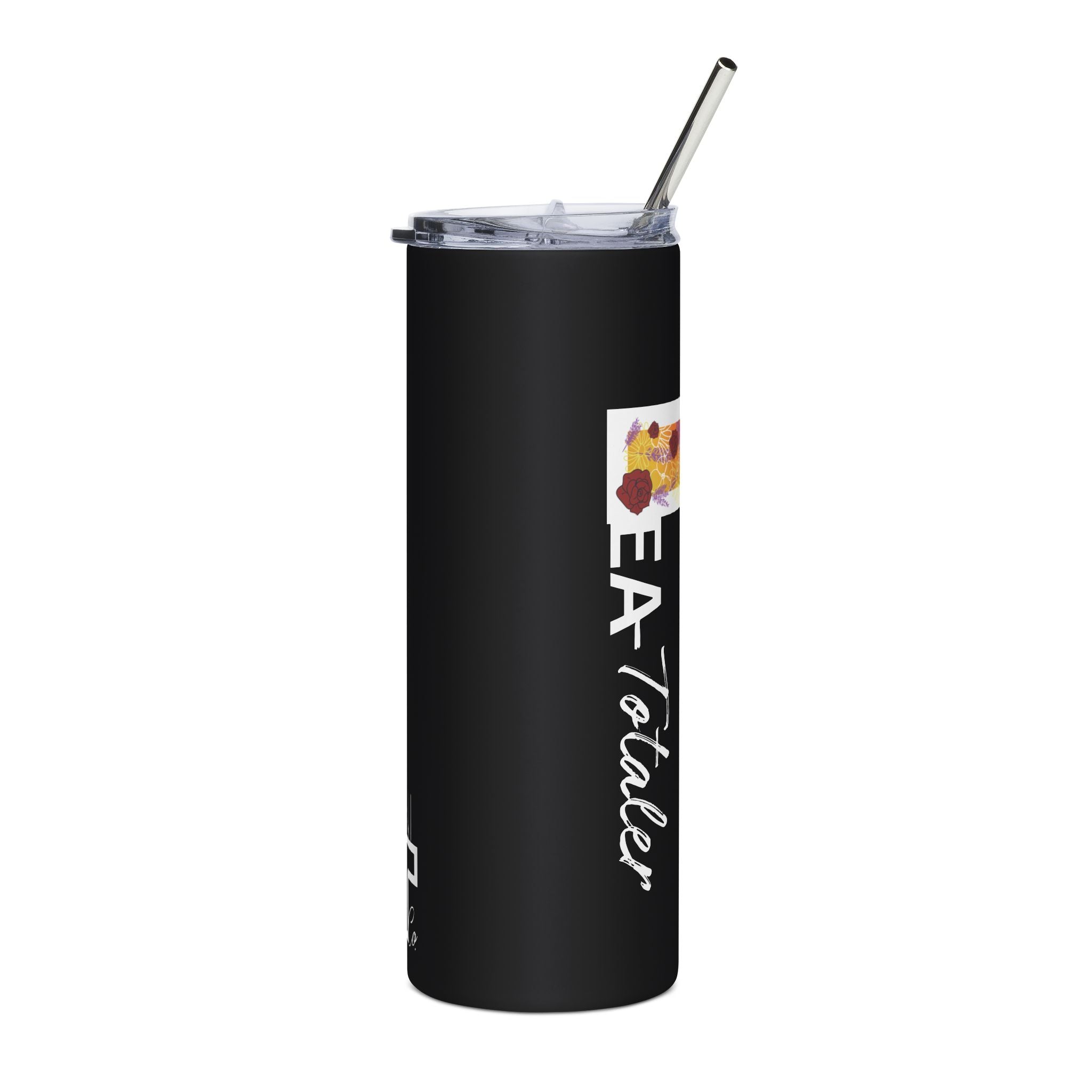 20oz. Floral “Tea-totaler” Stainless Steel Tumbler